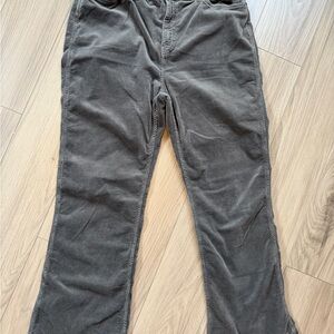 WRAP London Slate Gray Corduroy Tapered Boot Cut Pants 14 x 32 (measures 30